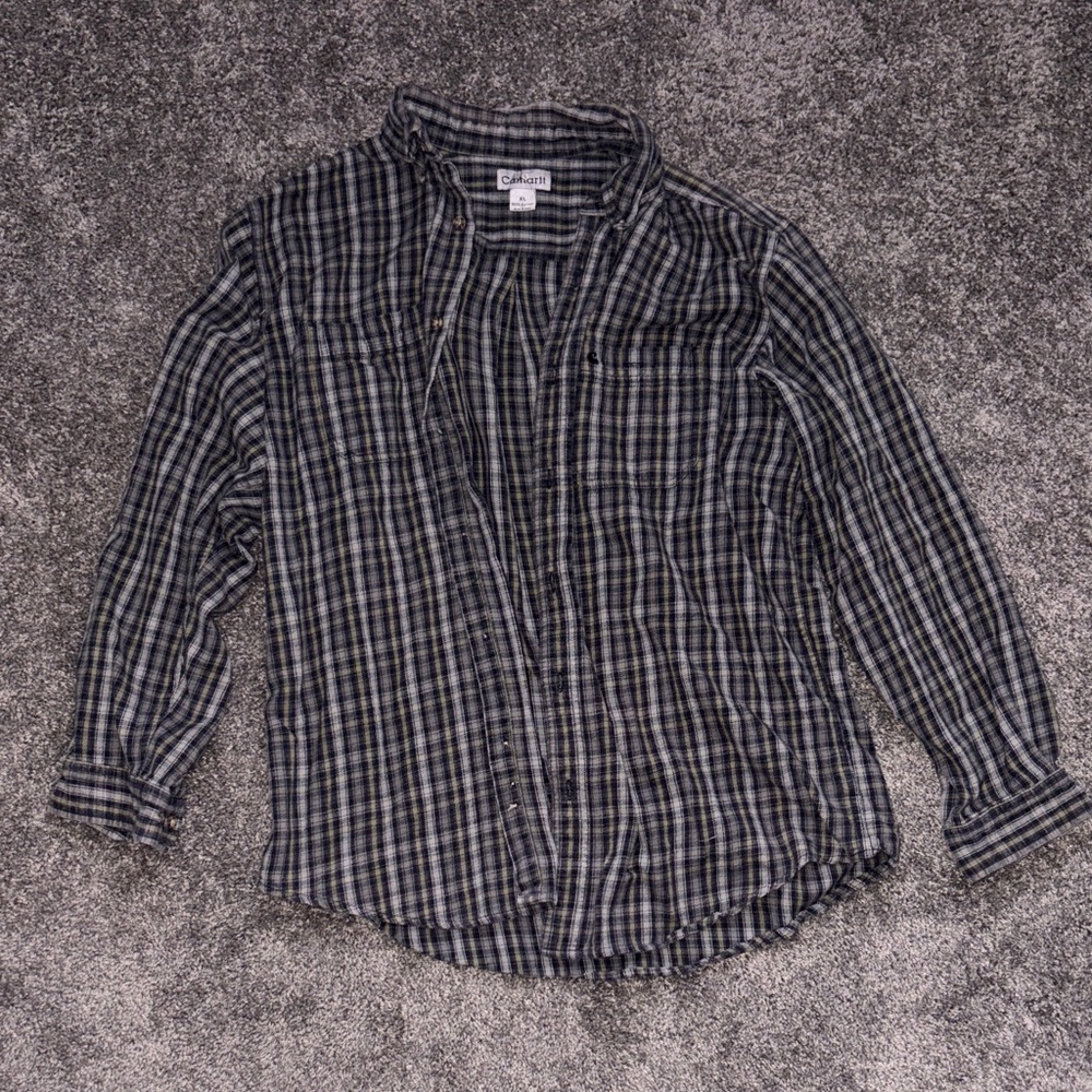 Carhartt Black and Gray Checkered Shirt